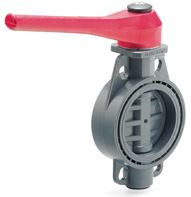 Lever operated hidroten plastic PVC butterfly valve
