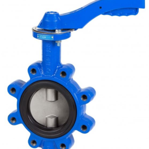 Manual lugged lever butterfly valve with ductile iron body