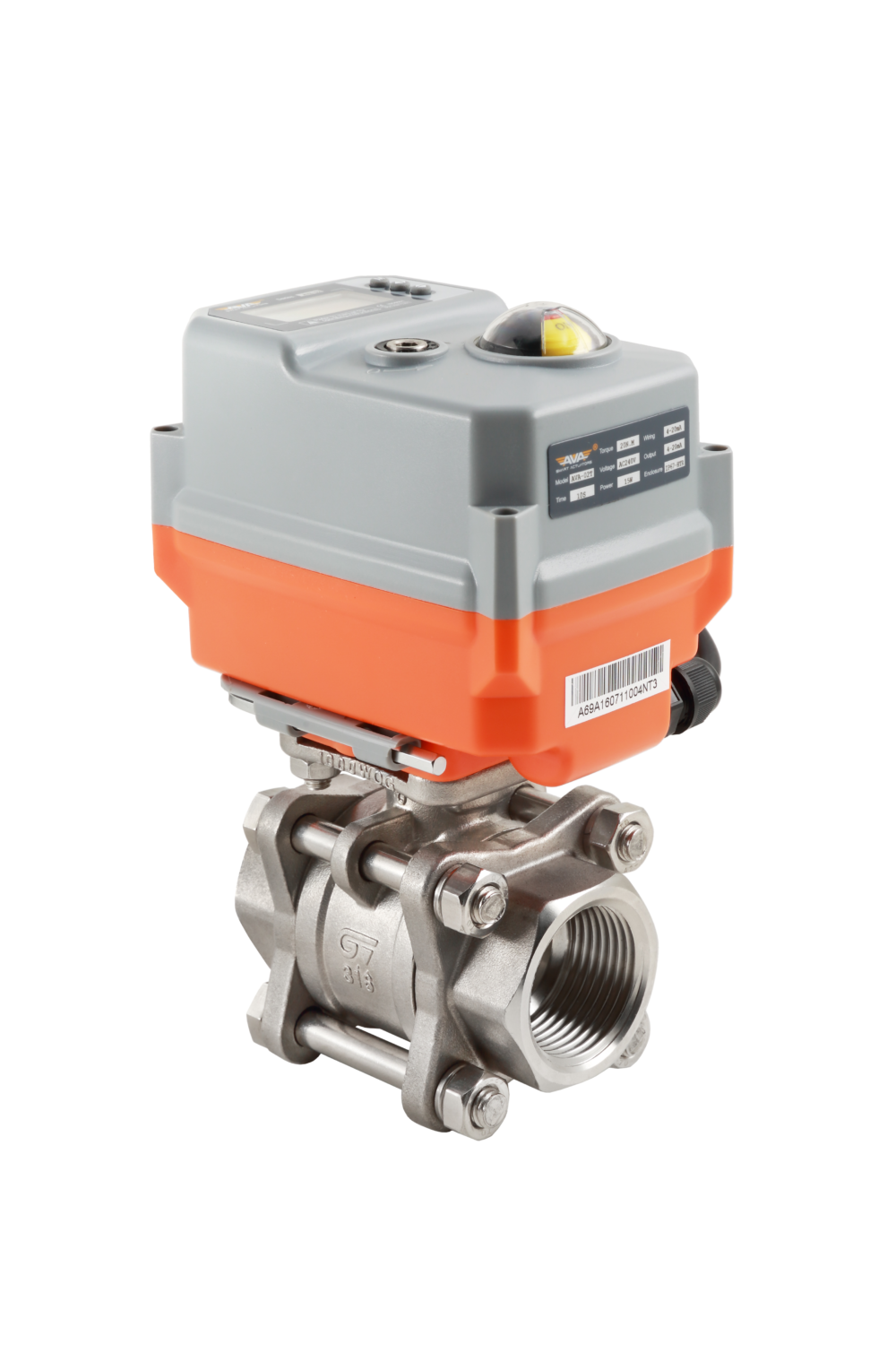 V Control Motorized Stainless Steel Ball Valve with AVA Modulating Electric Actuator