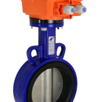 Wafer motorized butterfly valve with AVA Electric Actuator from AVS