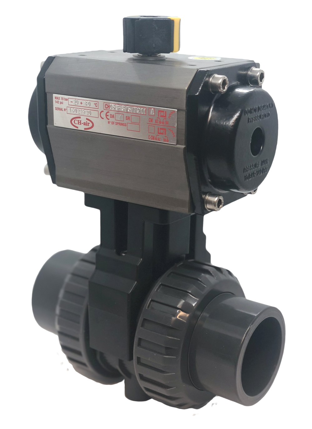 Cepex Extreme PVC Ball Valve with CH-air Pneumatic Actuator