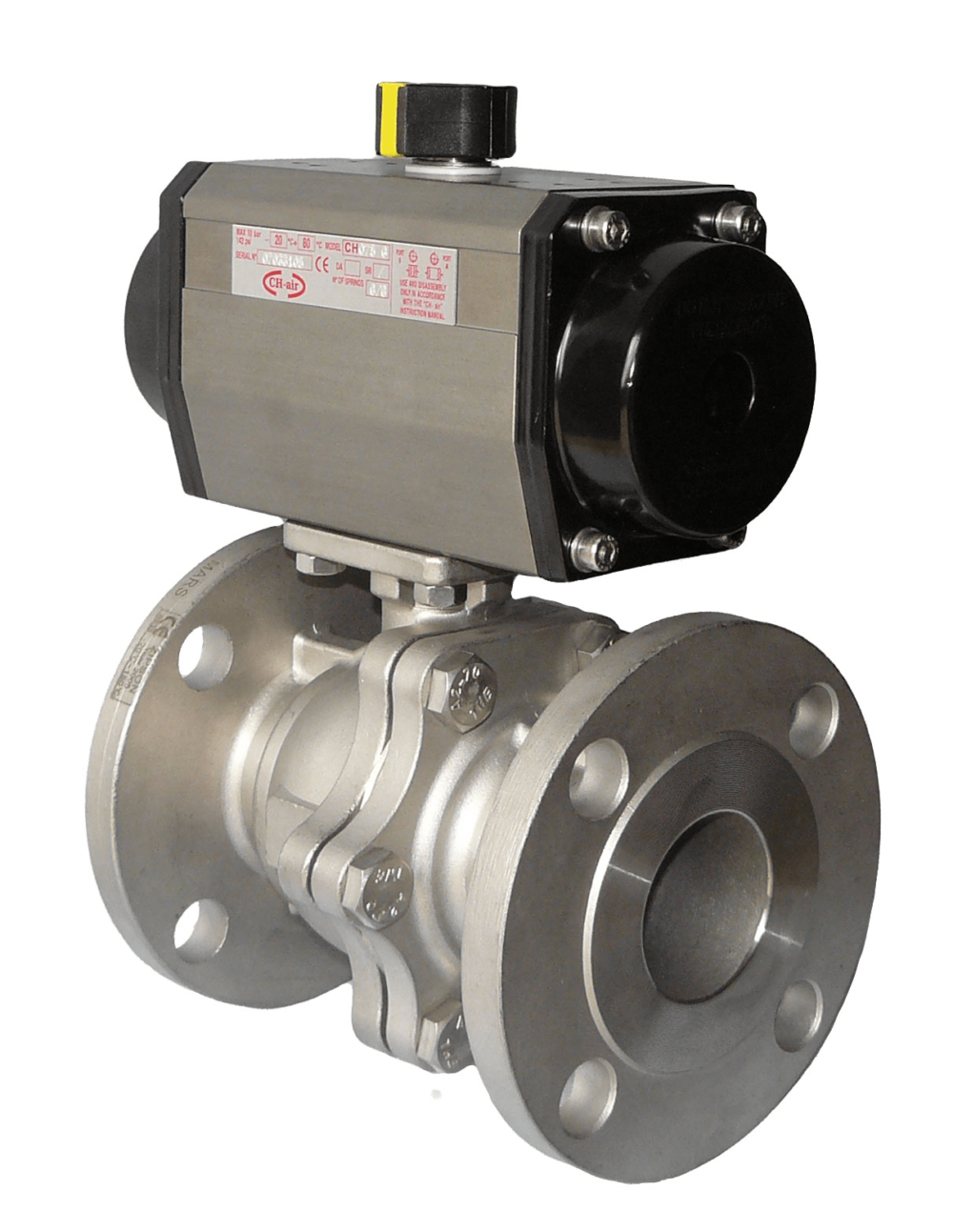 Flanged Stainless Steel Ball Valve with CH-air Pneumatic Actuator
